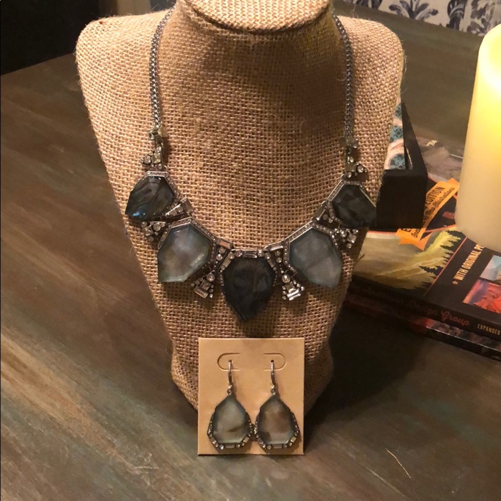 Northern Lights Statement Necklace and Earrings